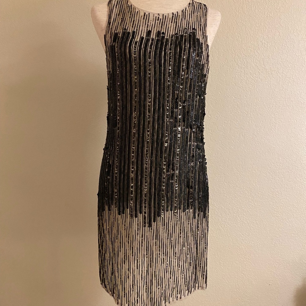 Alice and Olivia sequined silk dress